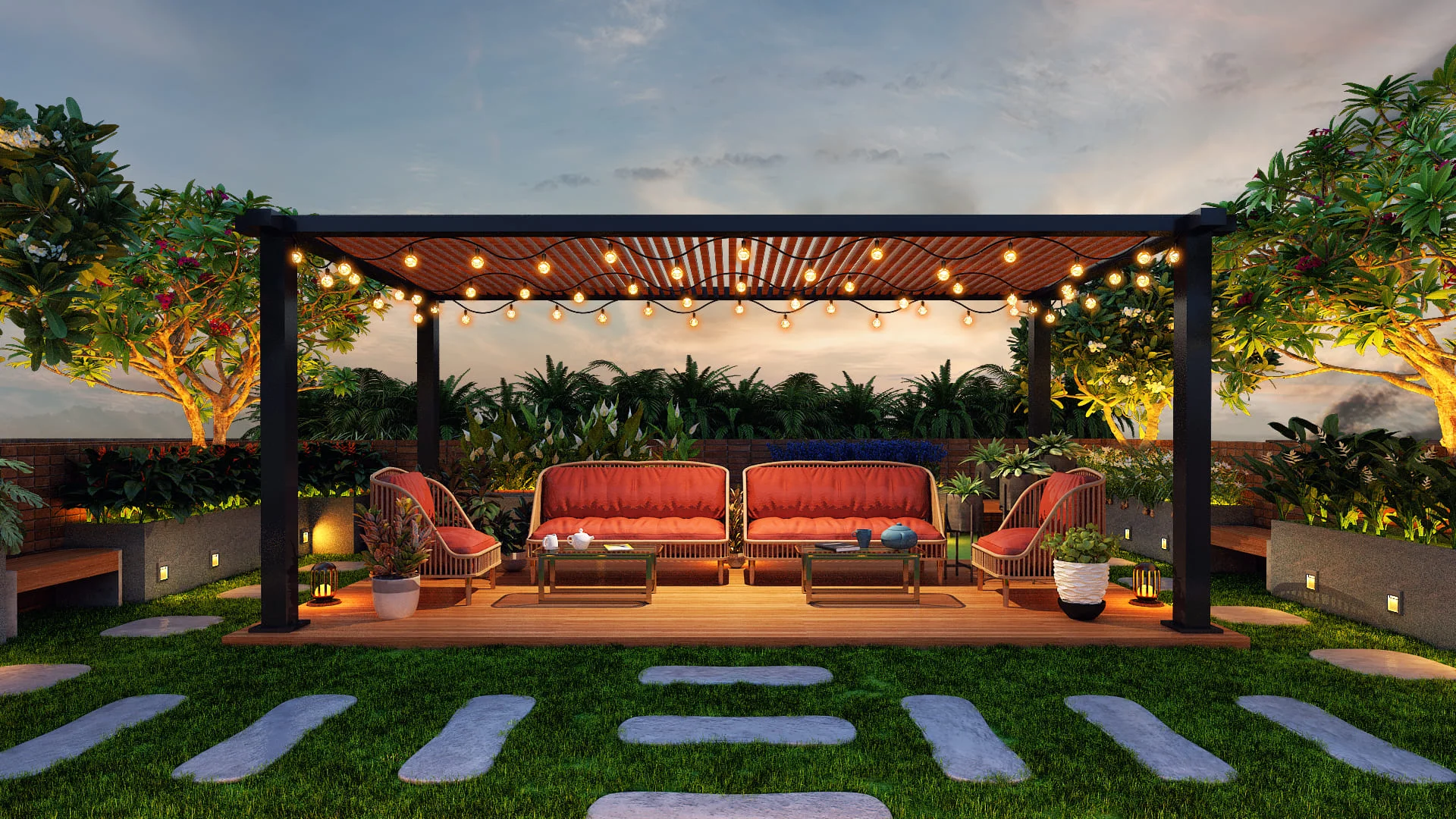 Seating pergola