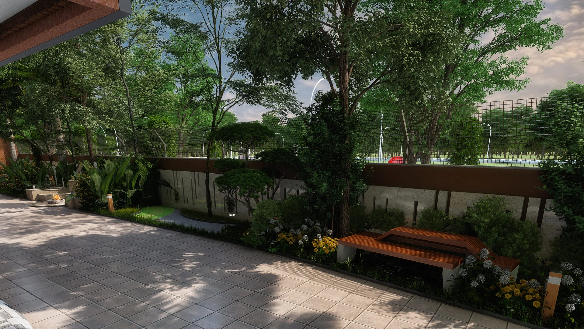 Landscaped gardens