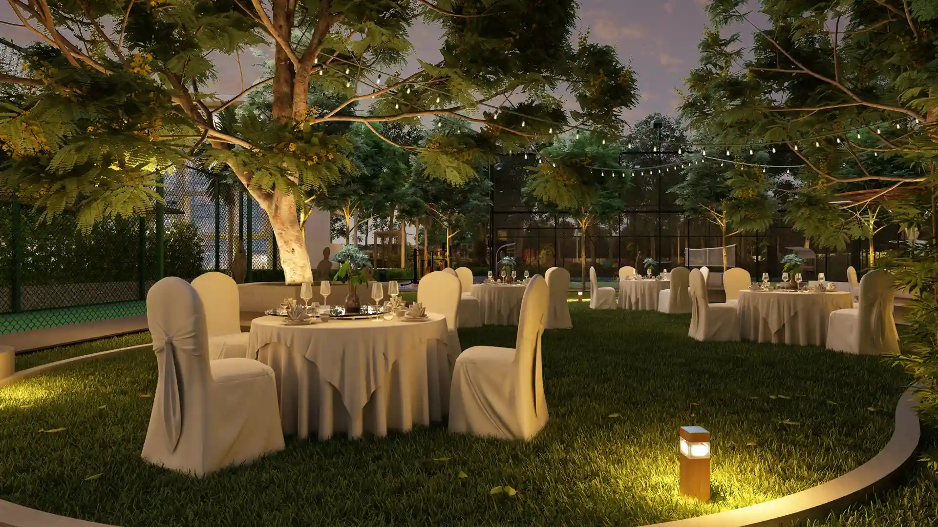 Outdoor party area